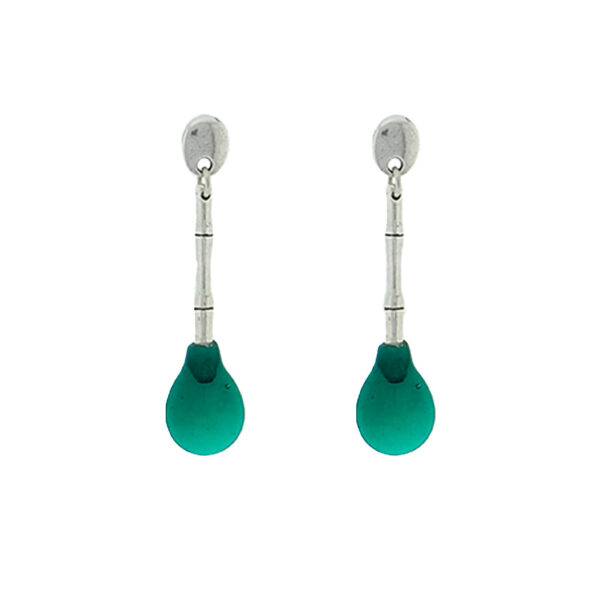 pendientes verdes mujer 1parami