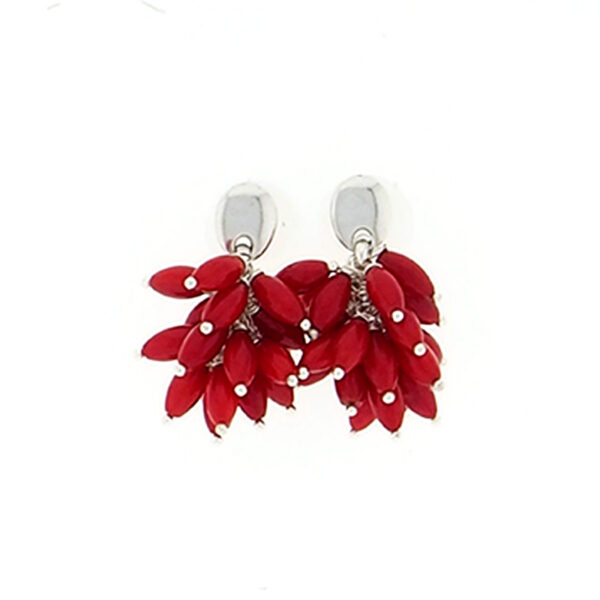 pendientes corales mujer